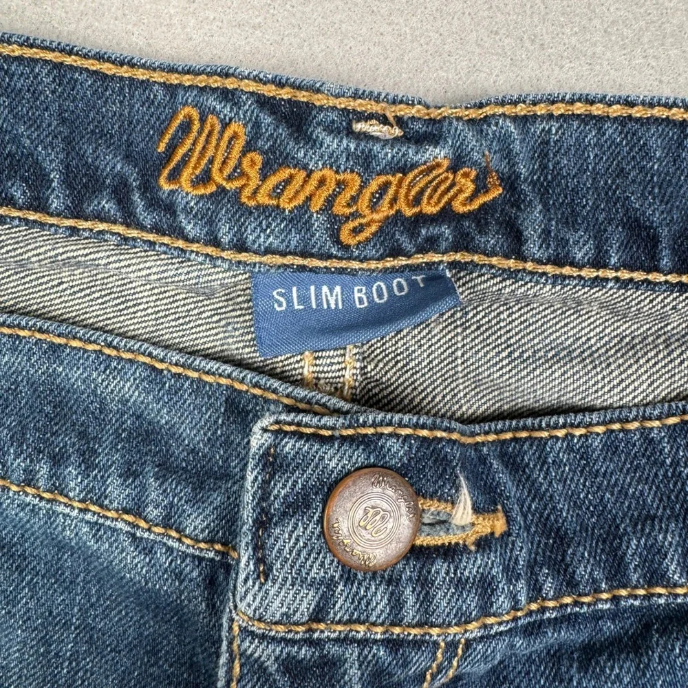 Wrangler Retro Slim Boot Jeans Mens 40x32 Blue Medium Wash Denim 77MWZBB